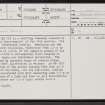 Loch Beannach, NC12NW 1, Ordnance Survey index card, page number 1, Recto
