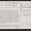 Tubeg, NC12SE 1, Ordnance Survey index card, page number 1, Recto