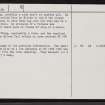 Tubeg, NC12SE 1, Ordnance Survey index card, page number 2, Verso