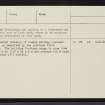 Glenleraig, NC13SE 4, Ordnance Survey index card, page number 2, Verso