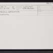 Badcall, Pier And Store, NC14SE 17, Ordnance Survey index card, Recto