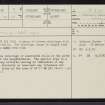 Brisdeadh A'Chnoic, NC21SE 9, Ordnance Survey index card, page number 1, Recto
