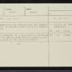 Knockan, NC21SW 11, Ordnance Survey index card, Recto
