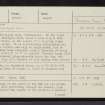 Carrachan Dubh, Inchnadamph, NC22SE 1, Ordnance Survey index card, page number 1, Recto