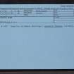 Gleann Dubh, NC22SE 3, Ordnance Survey index card, Recto
