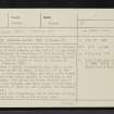 Ardvreck Castle, NC22SW 2, Ordnance Survey index card, page number 1, Recto