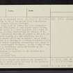 Ardvreck Castle, NC22SW 2, Ordnance Survey index card, page number 2, Verso