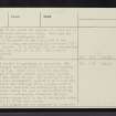 Ardvreck Castle, NC22SW 2, Ordnance Survey index card, page number 3, Recto