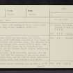 Achmore Farm, NC22SW 9, Ordnance Survey index card, page number 1, Recto