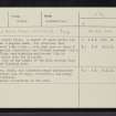 Glencoul, NC23SE 1, Ordnance Survey index card, Recto