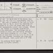 Maldie Burn, Kylestrome, NC23SW 2, Ordnance Survey index card, page number 1, Recto