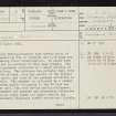 Allt Eileag, NC30NW 5, Ordnance Survey index card, page number 1, Recto