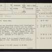 Strathsheaskich, NC31SW 1, Ordnance Survey index card, page number 1, Recto