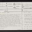 Balnakeil House, NC36NE 4, Ordnance Survey index card, page number 1, Recto