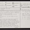 Loch Borralie South, NC36NE 25, Ordnance Survey index card, page number 1, Recto