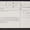 Keoldale, NC36NE 31, Ordnance Survey index card, page number 1, Recto