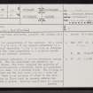Daill, NC36NE 38, Ordnance Survey index card, page number 2, Recto