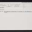 Balnakeil Mill, NC36NE 51, Ordnance Survey index card, Recto