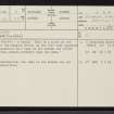 Croich, NC41SW 2, Ordnance Survey index card, page number 1, Recto
