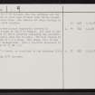 Kempie, Camus An Duin, NC45NW 1, Ordnance Survey index card, page number 2, Verso