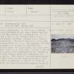 Seanachaisteal, NC46NW 1, Ordnance Survey index card, page number 1, Recto