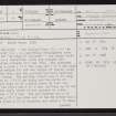 Portnancon, NC46SW 2, Ordnance Survey index card, page number 1, Recto