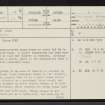 The Ord, NC50NE 14, Ordnance Survey index card, page number 1, Recto