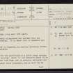The Ord South, NC50NE 22, Ordnance Survey index card, page number 1, Recto