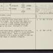 Savalbeg, West, NC50NE 23, Ordnance Survey index card, page number 1, Recto