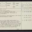 Savalbeg, West, NC50NE 24, Ordnance Survey index card, page number 1, Recto