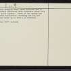 Savalbeg, West, NC50NE 24, Ordnance Survey index card, page number 2, Verso