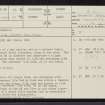 Rhinamain, NC50NE 28, Ordnance Survey index card, page number 1, Recto