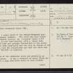 Balcharn, NC50NE 36, Ordnance Survey index card, page number 1, Recto