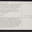 The Ord, NC50NE 38, Ordnance Survey index card, page number 3, Recto