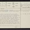 Ord Place, NC50NE 54, Ordnance Survey index card, page number 1, Recto