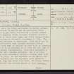 Savalmore, North, NC50NE 68, Ordnance Survey index card, page number 1, Recto