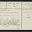 Allt Domhain, NC50SE 11, Ordnance Survey index card, page number 1, Recto