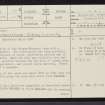 Achany, NC50SE 26, Ordnance Survey index card, page number 1, Recto