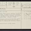 Pitarxie, NC50SE 27, Ordnance Survey index card, page number 1, Recto