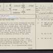 Dalmichy, NC51SE 5, Ordnance Survey index card, page number 1, Recto