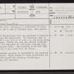 Klibreck, NC53SE 3, Ordnance Survey index card, page number 1, Recto