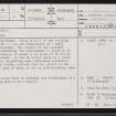 Klibreck, Chapel, NC53SE 5, Ordnance Survey index card, page number 1, Recto
