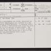 Klibreck, NC53SE 7, Ordnance Survey index card, page number 1, Recto
