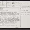 Klibreck, NC53SE 8, Ordnance Survey index card, page number 1, Recto