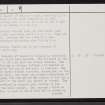Tumore, NC53SW 2, Ordnance Survey index card, page number 2, Verso
