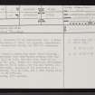 Dionachoire, NC54SE 2, Ordnance Survey index card, page number 1, Recto