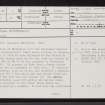 Caisteal Bharraich, NC55NE 1, Ordnance Survey index card, page number 1, Recto