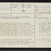 Tongue House, NC55NE 2, Ordnance Survey index card, page number 1, Recto