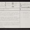 Achuvoldrach Burn, NC55NE 15, Ordnance Survey index card, page number 1, Recto