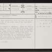 Achuvoldrach Burn, NC55NE 17, Ordnance Survey index card, page number 1, Recto